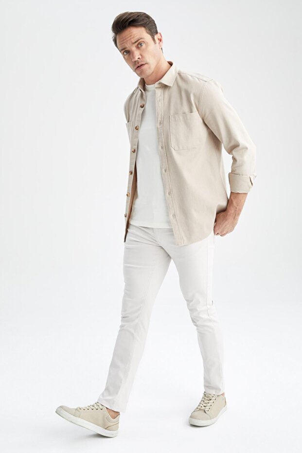 Regular Fit Uzun Kollu %100 Pamuk Gömlek W7830az23sp - 5