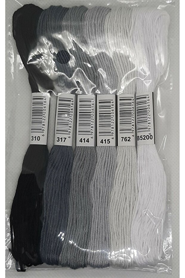 6 Pieces Cross Stitch 8 Meters 6 Layers Different Color Cross Stitch Embroidery Rococo Thread-310 B5200 - 5