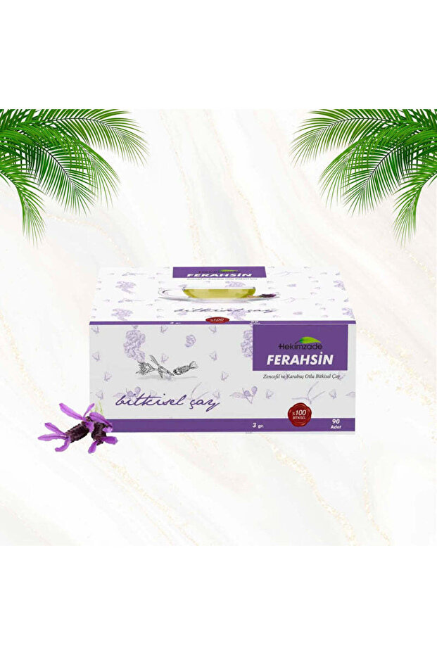 Ferahsin - Zencefil Ve Karabaş Otu Içeren Bitkisel Paket Çay - 90 Adet (3GR) - 1