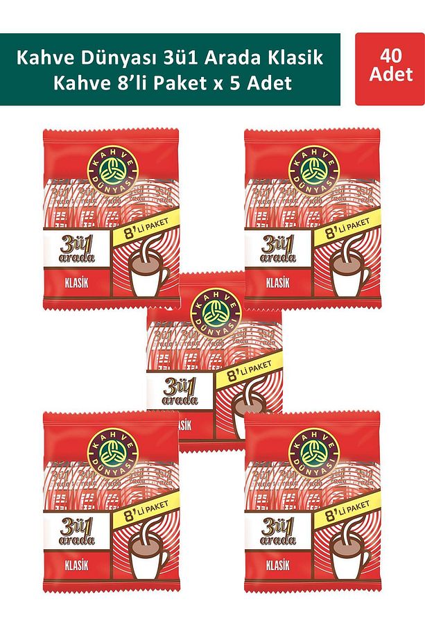 3ü1 Arada Klasik Kahve 8 x 18 gr x 5 Adet - 1