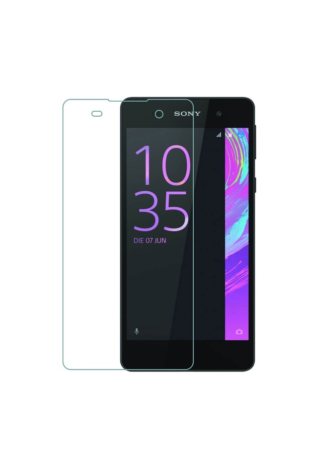 Sony Xperia E4 Compatible Case Friendly Front Protection Glass Screen Protector - 1