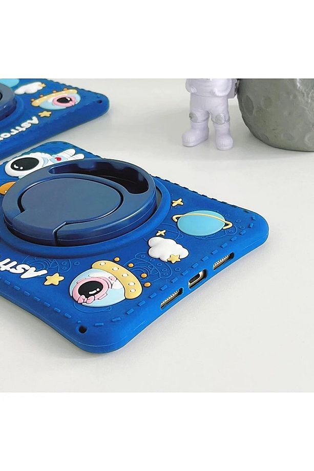 Galaxy Tab A9 Plus 11 inç Sm-X210 Uyumlu Standlı ve Boyun Askılı Astronot Figürlü Tablet Kılıfı - 5