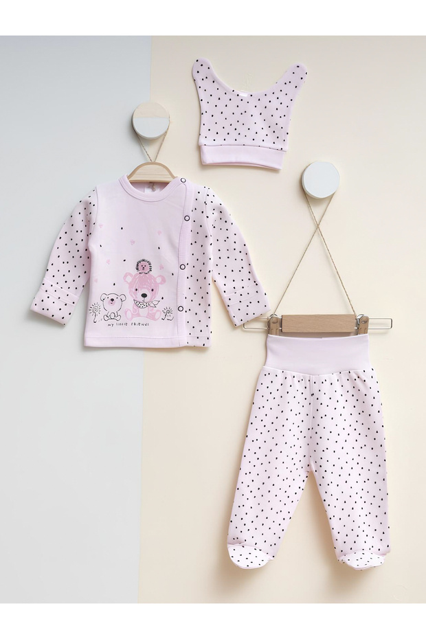 Baby Set 100% Cotton Long Sleeve Set of 3 0-3 Months