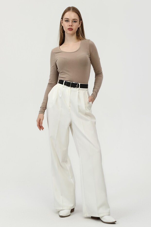 Ams Basıc Bluz-süt Kahve - 1