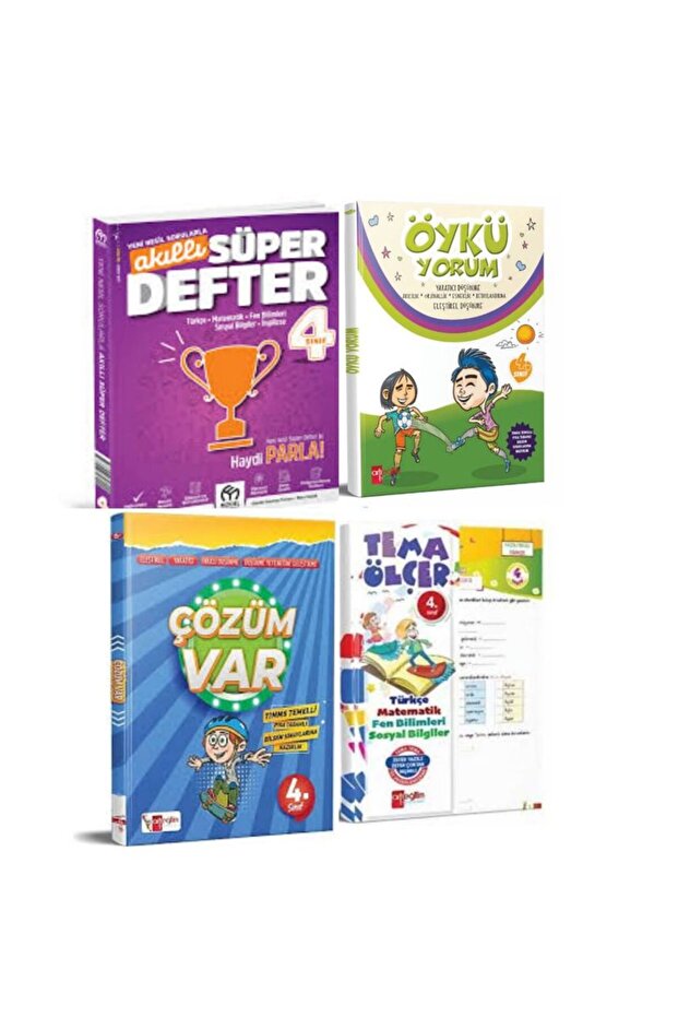 4.Sınıf Tüm Dersler Akıllı Defter + Öykü Yorum+Çözüm Var Ve Yaprak Test - 1
