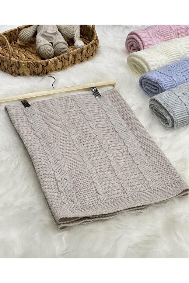 LITTLE LAND BARBED HAIR KNITTED KNITWEAR BABY BLANKET