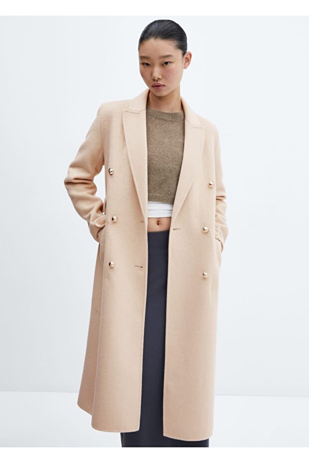 Buttoned Handmade Wool Coat - 1