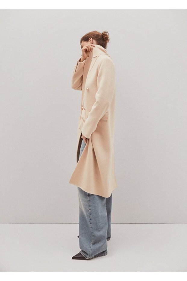 Buttoned Handmade Wool Coat - 8