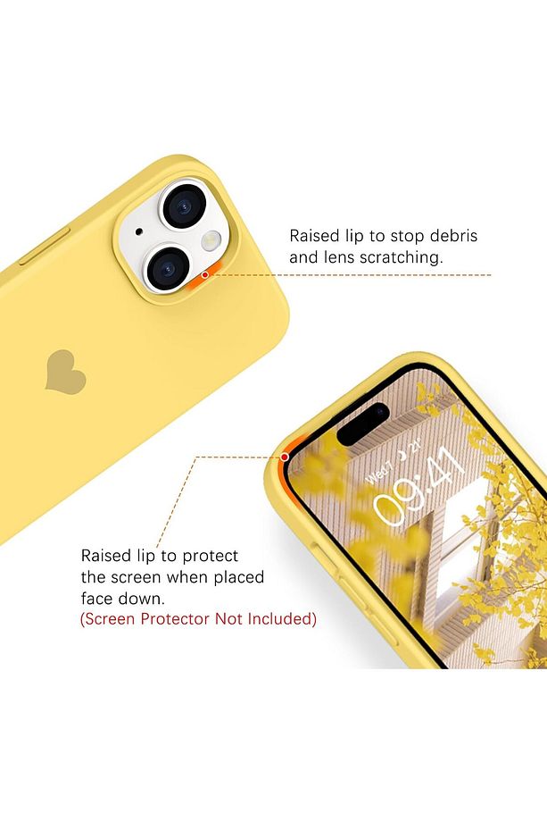 iPhone 13 Kılıf İle Uyumlu - Şık Kalp Logolu, Yumuşak ve Çizilmez Mikrofiber Astar - 8