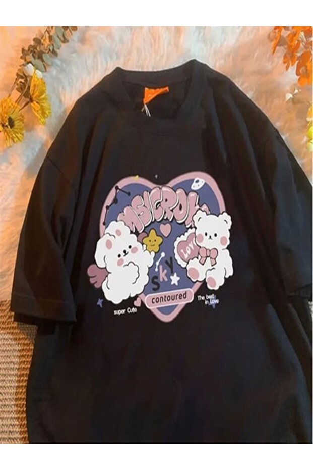 Harajuku Unisex Oversize Black T-Shirt -Mingalondon