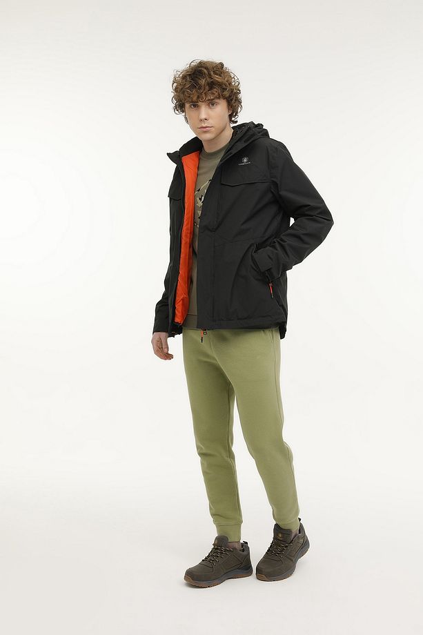 M-PRIME COAT 2PR Siyah Erkek Kısa Kaban - 6
