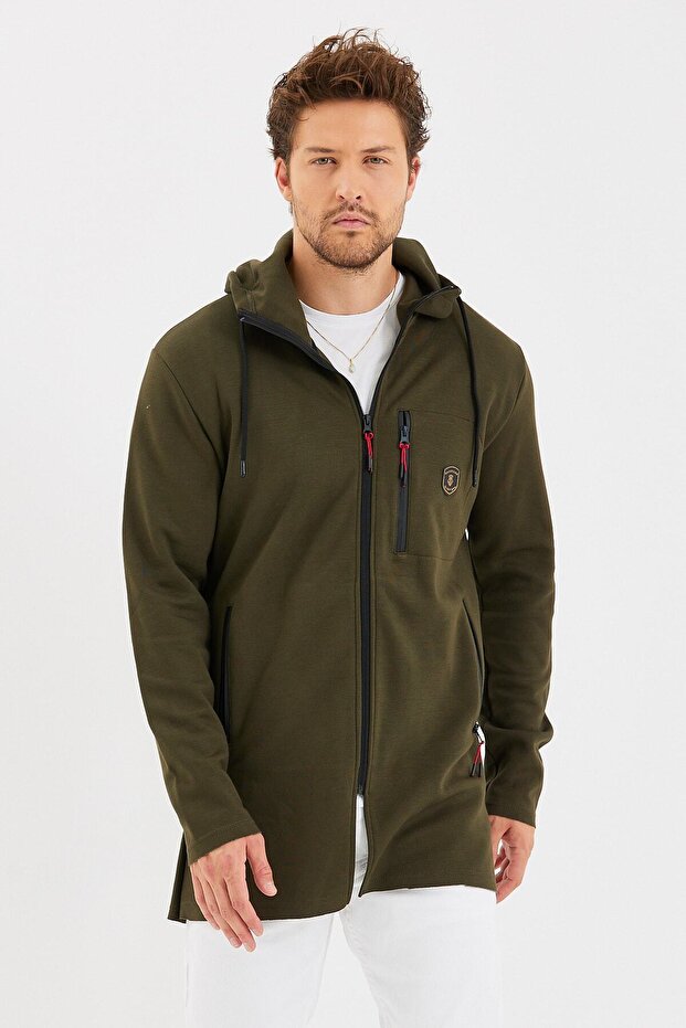 Erkek Fermuarlı Cepli Panço - 3