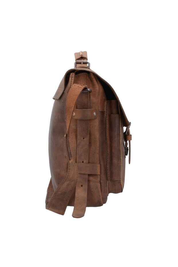 Antik Aktentasche Leder 38 cm - 3