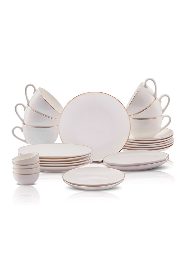 Marcelo Gold Sada nádobí a nádobí pro 6 osob 26dílná sada Geschirrset Frühstücksset - 1