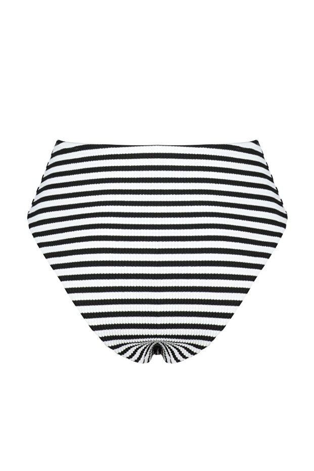Çizgili Yüksek Bel Regular Bikini Altı TBESS24BA00129 - 11