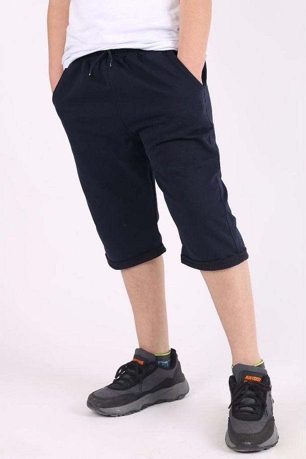 Erkek Çocuk Basic Double Paça Cepli Şort Kapri - 1