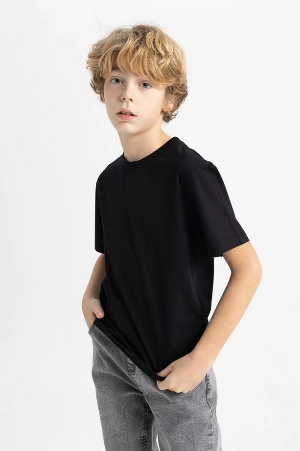 Yağtu 3 parça kız erkek set 1 adet kargo cep eşofman altı 2 adet basic t-shirt 7-14 yaş - 4