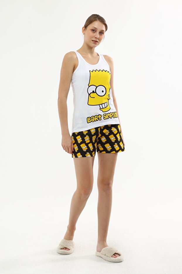 Bart Sımpson Baskı Şort Takım-siyah - 4