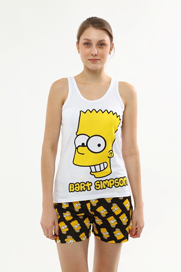 Bart Sımpson Baskı Şort Takım-siyah - 1