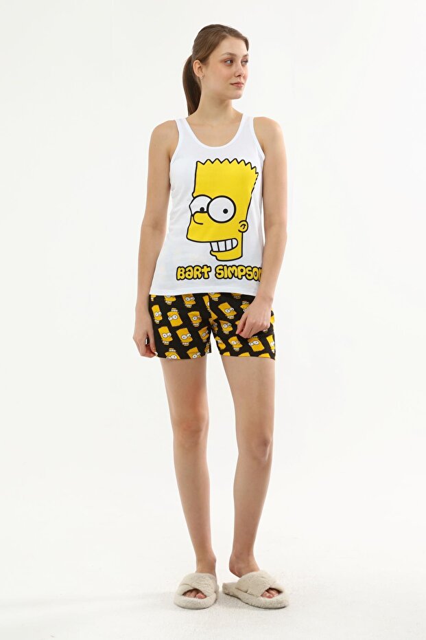 Bart Sımpson Baskı Şort Takım-siyah - 3