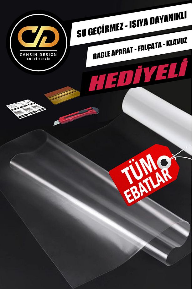 Yapışkanlı Parlak Şeffaf Folyo Mutfak Dolap Ve Mobilya Koruma Folyosu 100x200 - 5