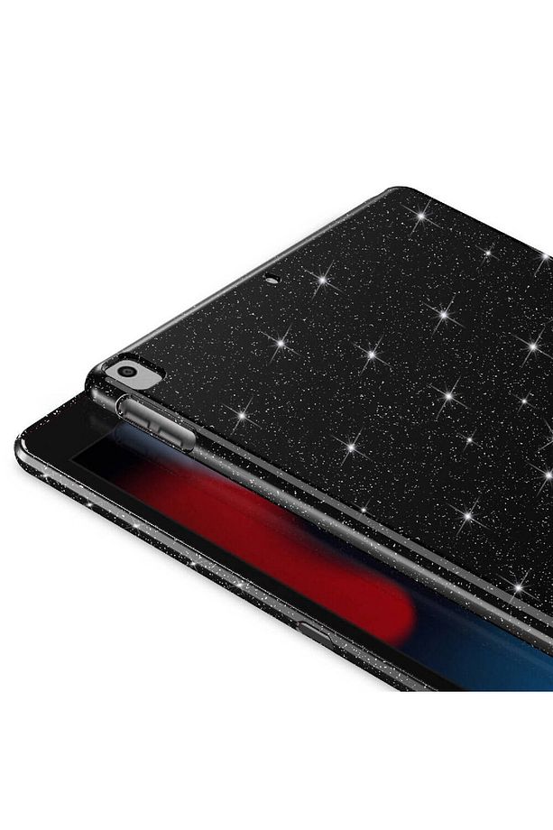 İpad 7.8.9. Nesil 10.2 inç Uyumlu Kılıf Simli Yumuşak Şeffaf Arkası Renkli Taşlı Soft TPU Diamond - 4