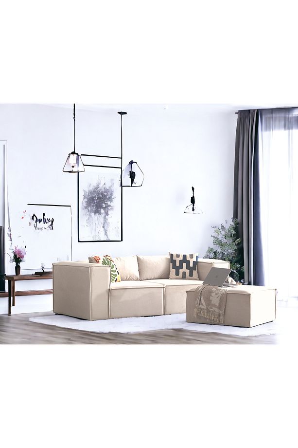 Nova 3 Modül Modüler L Köşe Koltuk Takımı - 5