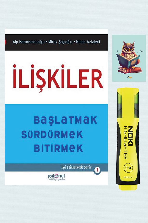 ilişkiler -Alp Karaosmanoğlu - 9786058547193 Psikonet -Sarı Fosforlu Kalem - Not Defterli Seti - 1