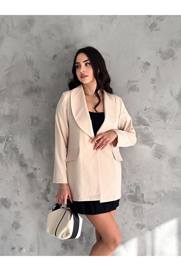 Cep Kapaklı Basic Blazer Ceket - 4