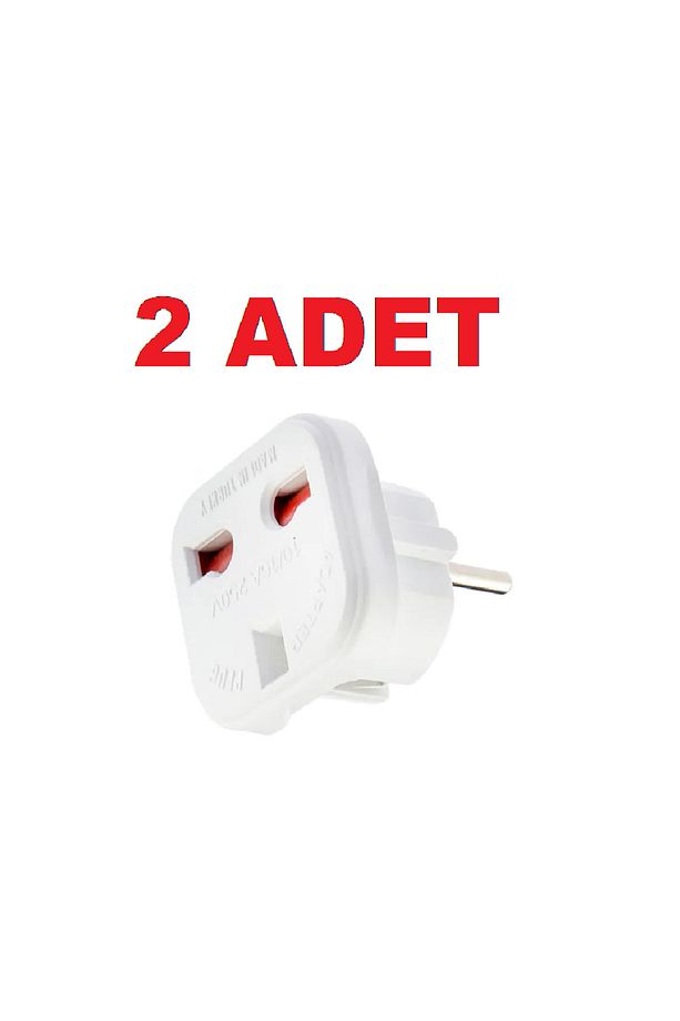 2 ADET YÜKSEK KALİTELİ Ingiliz Dubai Hong Kong Fişi Türk Fişi Ingiliz Fişe Çevirici Priz Dönüştürücü - 1