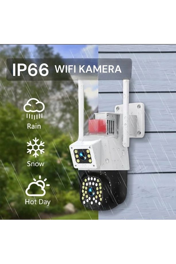 Çift Kameralı Polis Çakarlı Dış Mekan Wifi Kamera Yoosee Uygulama - 7