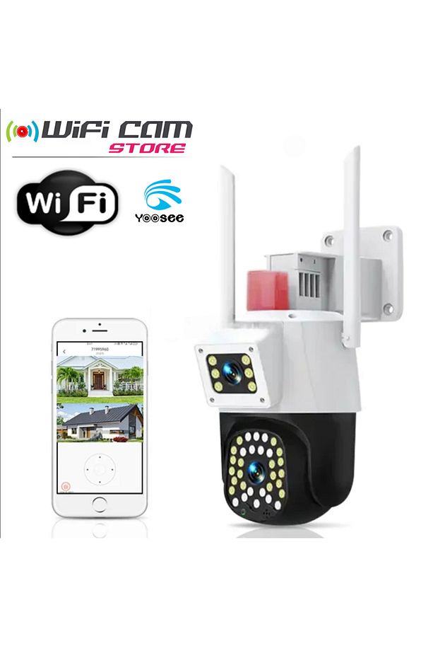 Çift Kameralı Polis Çakarlı Dış Mekan Wifi Kamera Yoosee Uygulama - 1