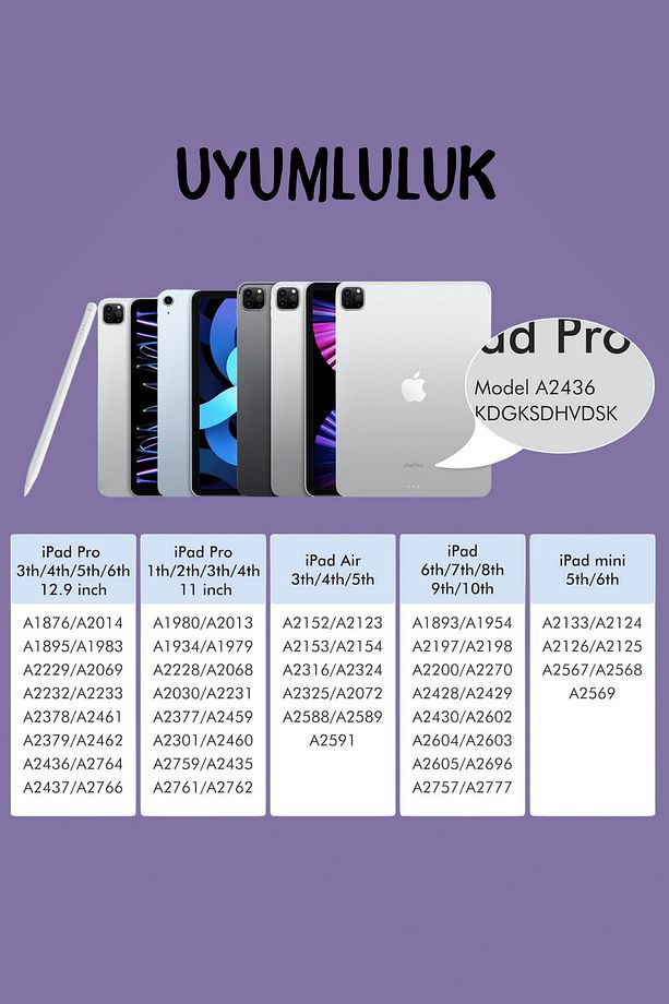 Apple Ipad Dokunmatik Cihazlar Ile Uyumlu Sensitivity Kapasitif Dokunmatik Tablet Kalemi - 8