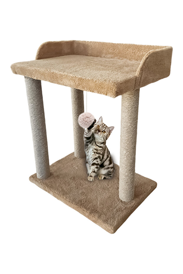 Cat Scratcher Bed-Beige - 1