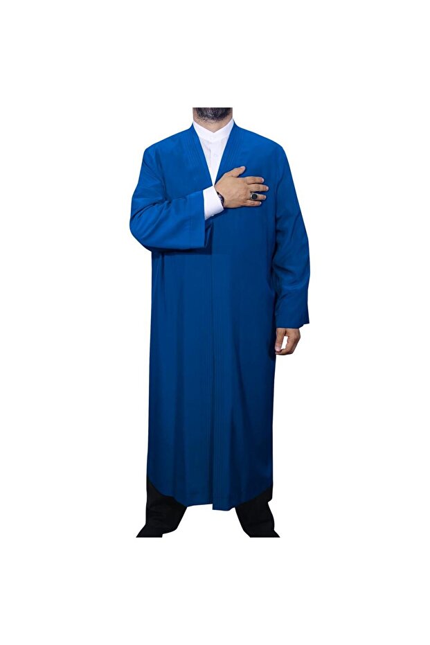 Mavi Buhara Cübbe, şık ve rahat giyim seçeneği - 2