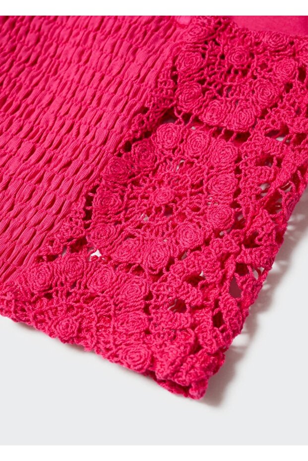 Kroşe cropped bluz - 5