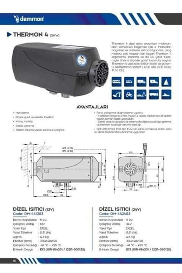 Vebasto D2 Webasto Oto Isıtıcı 12v Vebasto - 4