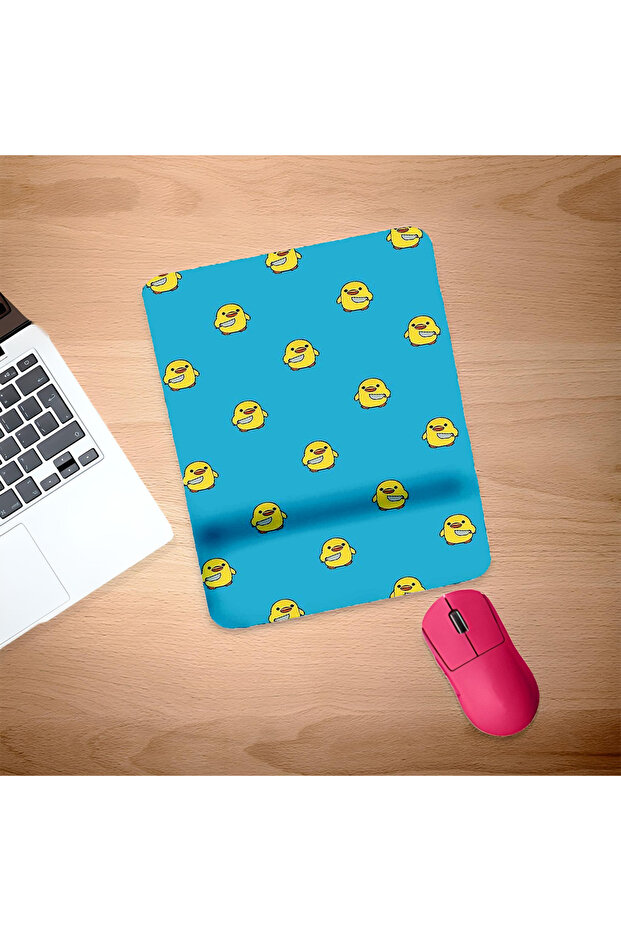 Knitted Chick Blue All-Wrist Support Rectangular Mouse Pad - 1