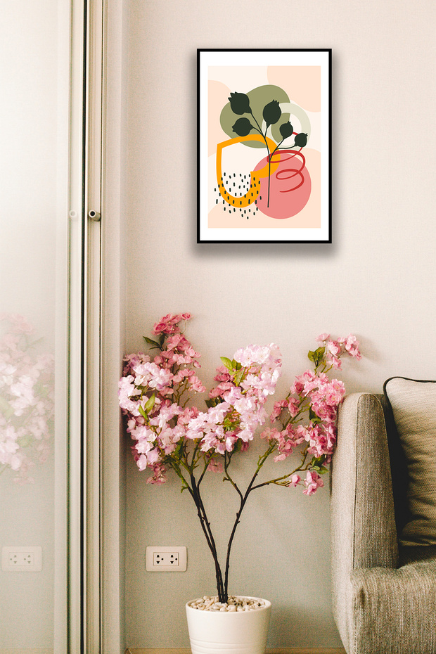 Stylish Wall Artwork, Home, Bedroom, Living Room, Office Frame-Styled Aesthetic Boho Mdf Wall Decor, 20 X 30 cm