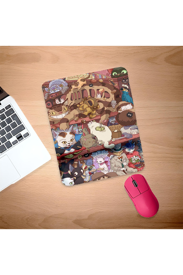 Cat Complex Rectangular Mouse Pad with Wrist Support - 1