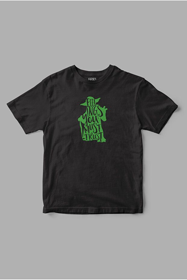 Feelings You Must Trust" Yoda Star Wars Printed T-shirt