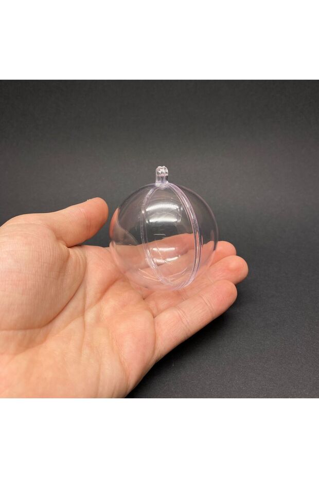 MİKA BALON - KRİSTAL KÜRE - AÇILABİLİR DEKOR İÇİN PLEKSİ TOP 6 CM 20Lİ PAKET - 3