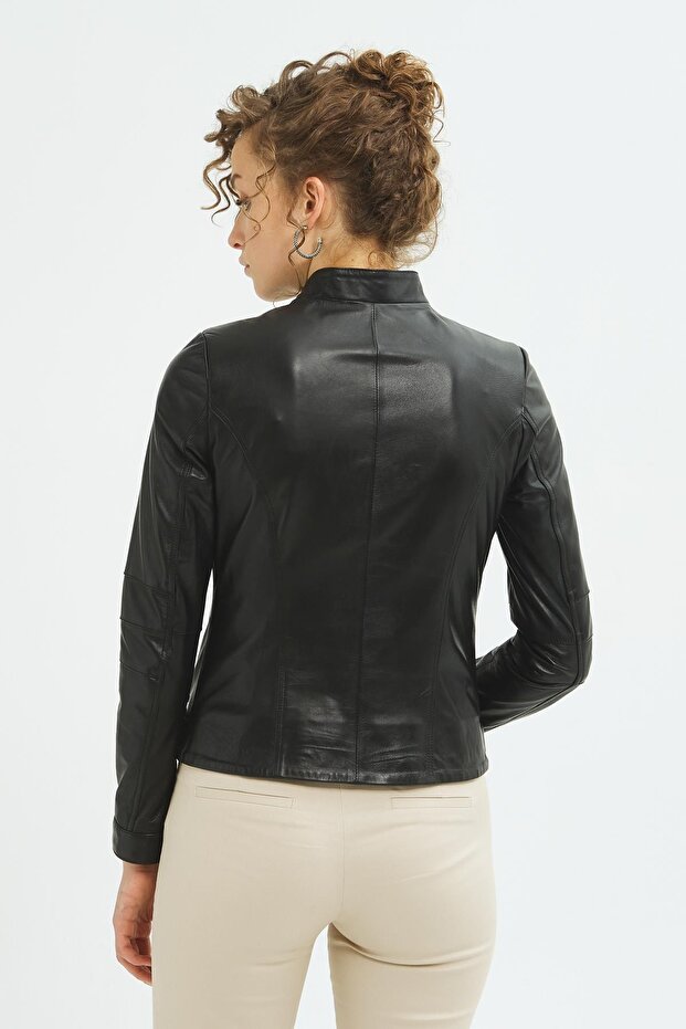 Siyah Deri Ceket - 5