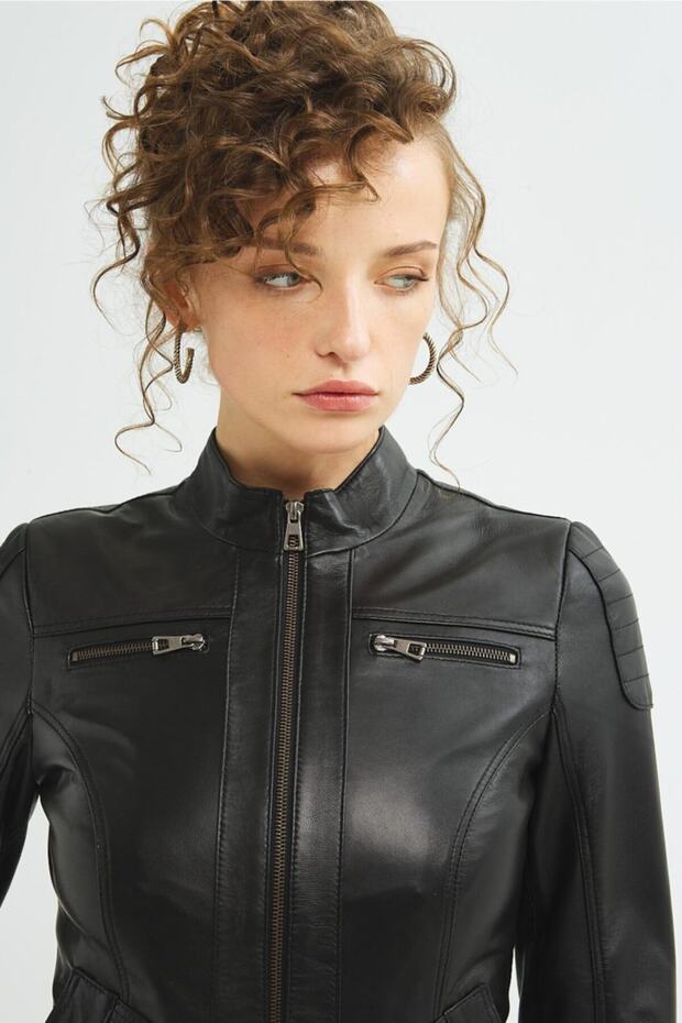 Kadın Siyah Ceket - 4