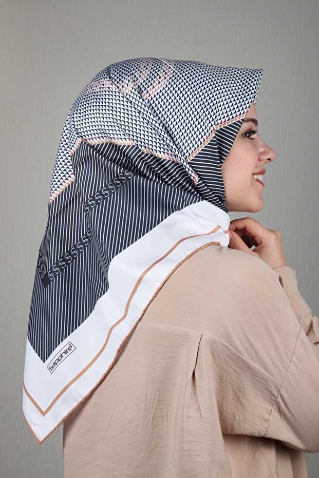 نمط وشاح تيفيل منقوش ياقوتي 04 لون 03
