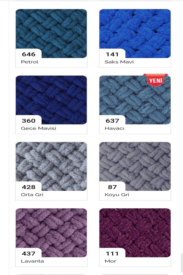 Puffy El Örgü Ipliği 5'li Paket - 100 Gr. 9 Mt 686 -parmak Örgü Ipi - 4