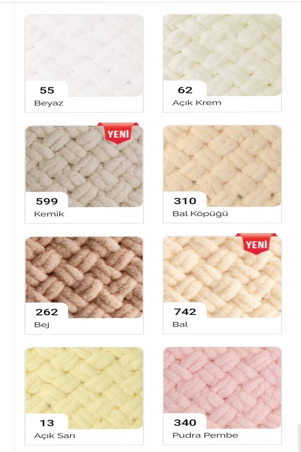 Subebek 5 Adet Puffy El Örgü Ipliği Renk:19 Açık Mint - 7