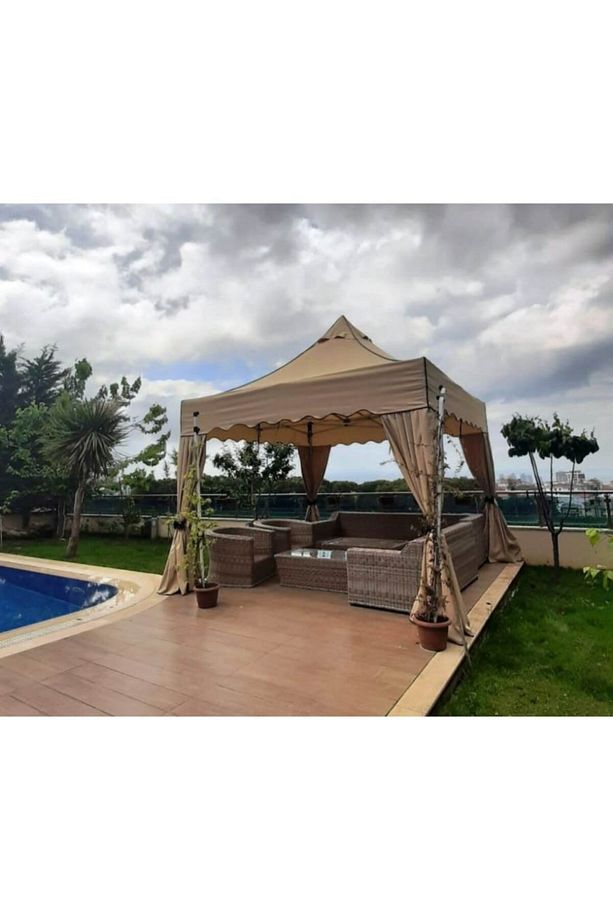 Bahçe Çadırı 3,5x3,5 Çardak Gölgelik Katlanır Tente Gazebo Bahçe Çardağı - 4