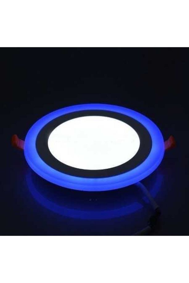 Çift Renkli 3+3 W Led Panel Sıva Altı Spot Armatür (mavi - Yuvarlak) - 1