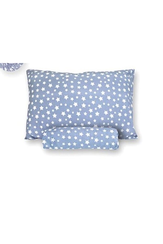 Single Fitted Sheet and Pillow Case - Blue Star Pattern